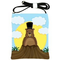 Groundhog Shoulder Sling Bags by Valentinaart