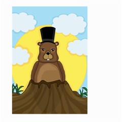 Groundhog Large Garden Flag (two Sides) by Valentinaart