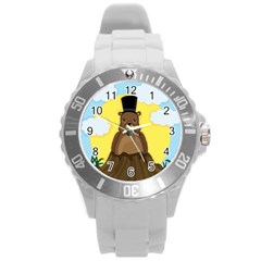 Groundhog Round Plastic Sport Watch (l) by Valentinaart