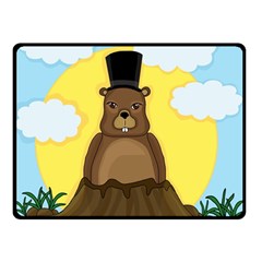 Groundhog Double Sided Fleece Blanket (small)  by Valentinaart