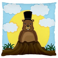 Groundhog Standard Flano Cushion Case (two Sides) by Valentinaart