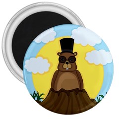 Happy Groundhog Day 3  Magnets by Valentinaart