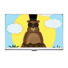 Happy Groundhog Day Business Card Holders by Valentinaart