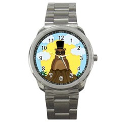 Happy Groundhog Day Sport Metal Watch by Valentinaart