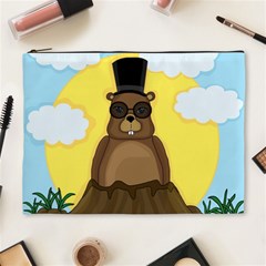 Happy Groundhog Day Cosmetic Bag (xl) by Valentinaart