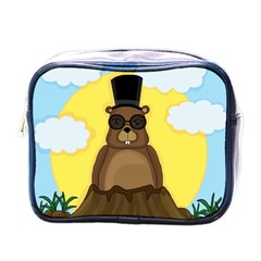 Happy Groundhog Day Mini Toiletries Bags by Valentinaart