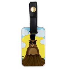 Happy Groundhog Day Luggage Tags (one Side)  by Valentinaart