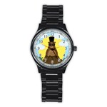 Happy Groundhog day Stainless Steel Round Watch Front