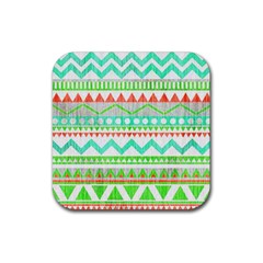 Cute Bohemian  Rubber Coaster (square)  by Brittlevirginclothing