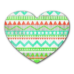 Cute Bohemian  Heart Mousepads by Brittlevirginclothing