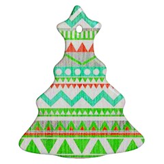 Cute Bohemian  Christmas Tree Ornament (2 Sides) by Brittlevirginclothing