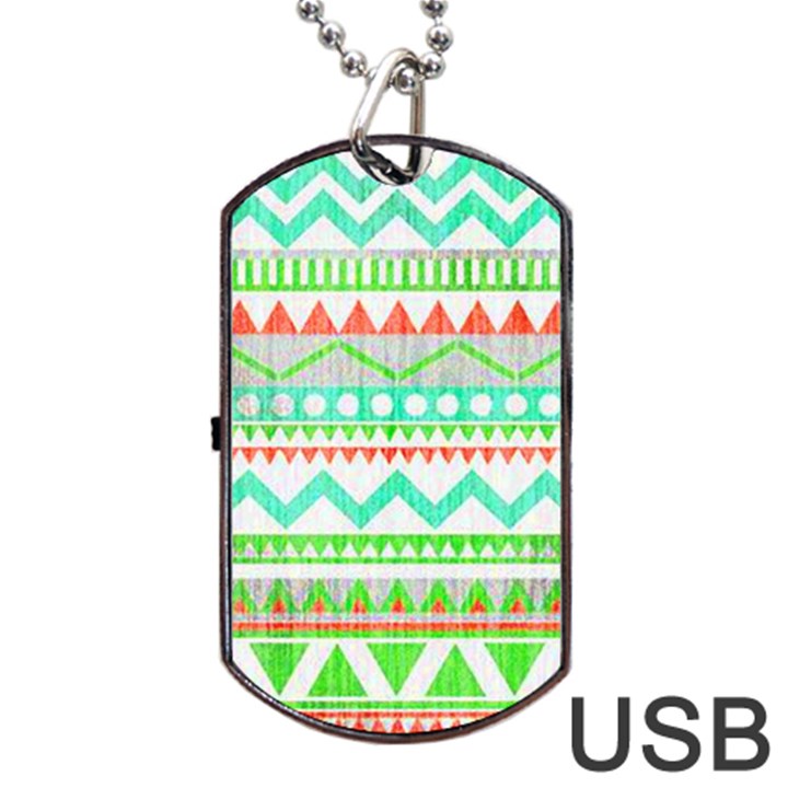 Cute Bohemian  Dog Tag USB Flash (One Side)