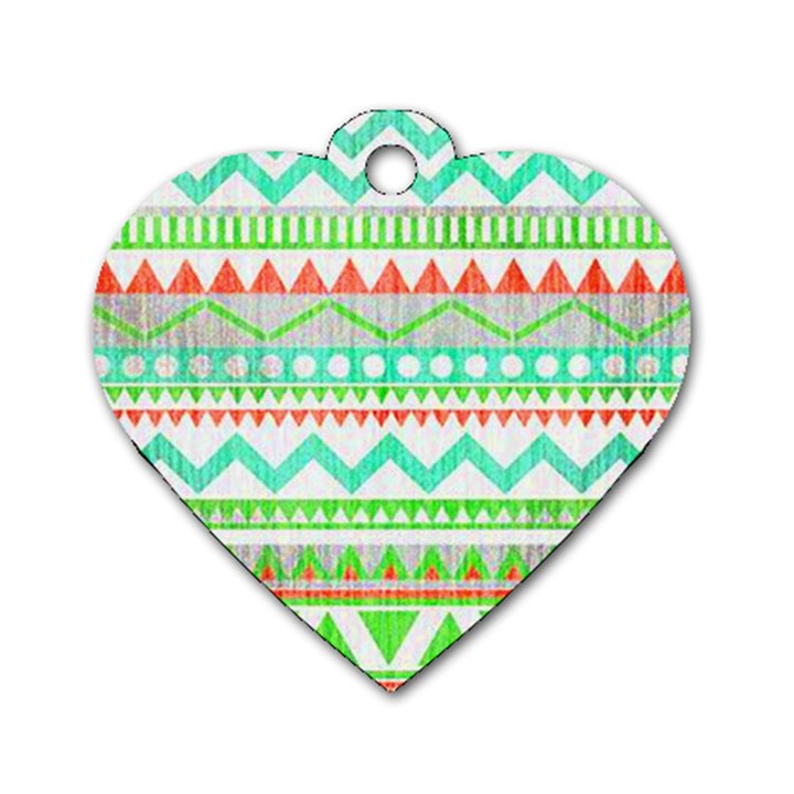 Cute bohemian Dog Tag Heart (Two Sides)