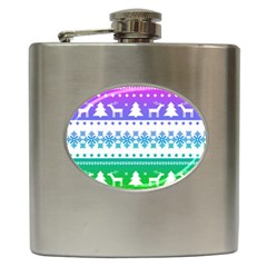 Cute Rainbow Bohemian Hip Flask (6 Oz) by Brittlevirginclothing