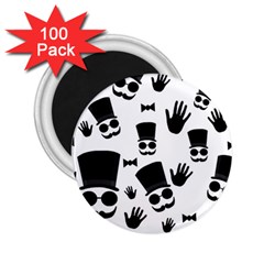 Gentlemen - Black And White 2 25  Magnets (100 Pack)  by Valentinaart