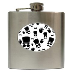 Gentlemen - Black And White Hip Flask (6 Oz) by Valentinaart