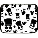 Gentlemen - black and white Double Sided Fleece Blanket (Mini)  35 x27  Blanket Front