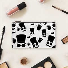 Gentlemen - Black And White Cosmetic Bag (small)  by Valentinaart