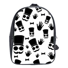 Gentlemen - Black And White School Bags(large)  by Valentinaart