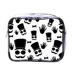 Gentlemen - Black And White Mini Toiletries Bags by Valentinaart