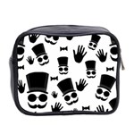 Gentlemen - black and white Mini Toiletries Bag 2-Side Back