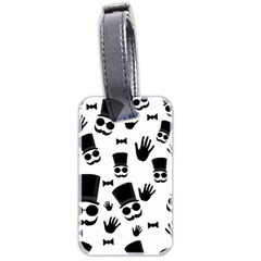 Gentlemen - Black And White Luggage Tags (two Sides) by Valentinaart