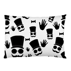 Gentlemen - Black And White Pillow Case (two Sides) by Valentinaart