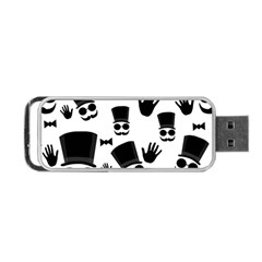 Gentlemen - Black And White Portable Usb Flash (one Side) by Valentinaart