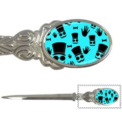 Gentlemen - Blue Pattern Letter Openers by Valentinaart