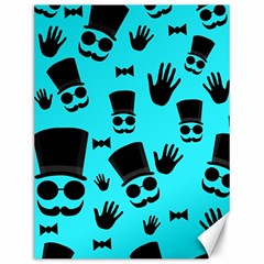 Gentlemen - Blue Pattern Canvas 12  X 16  