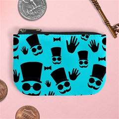 Gentlemen - Blue Pattern Mini Coin Purses by Valentinaart