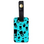 Gentlemen - blue pattern Luggage Tags (One Side)  Front