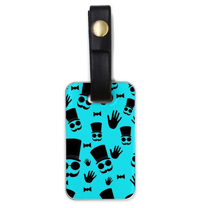 Gentlemen - blue pattern Luggage Tags (One Side) 