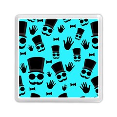 Gentlemen - Blue Pattern Memory Card Reader (square) 