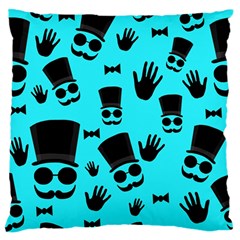 Gentlemen - Blue Pattern Standard Flano Cushion Case (one Side) by Valentinaart