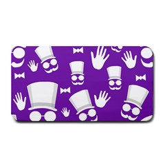 Gentleman Pattern - Purple And White Medium Bar Mats by Valentinaart