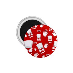 Gentlemen - Red And White Pattern 1 75  Magnets by Valentinaart