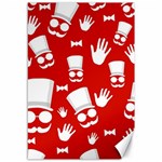 Gentlemen - red and white pattern Canvas 12  x 18   11.88 x17.36  Canvas - 1