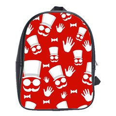 Gentlemen - Red And White Pattern School Bags(large) 