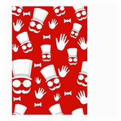 Gentlemen - Red And White Pattern Small Garden Flag (two Sides) by Valentinaart