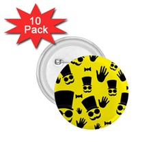 Gentlemen - Yellow Pattern 1 75  Buttons (10 Pack) by Valentinaart