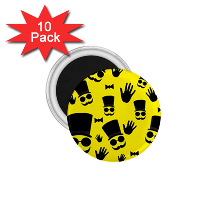 Gentlemen - Yellow pattern 1.75  Magnets (10 pack) 