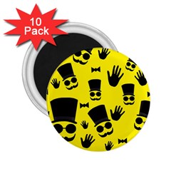 Gentlemen - Yellow Pattern 2 25  Magnets (10 Pack)  by Valentinaart