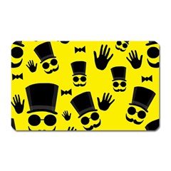 Gentlemen - Yellow Pattern Magnet (rectangular) by Valentinaart