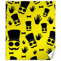 Gentlemen - Yellow Pattern Canvas 8  X 10  by Valentinaart