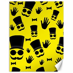 Gentlemen - Yellow Pattern Canvas 12  X 16   by Valentinaart