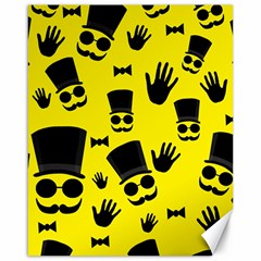 Gentlemen - Yellow Pattern Canvas 16  X 20   by Valentinaart