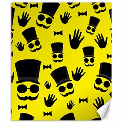 Gentlemen - Yellow Pattern Canvas 20  X 24   by Valentinaart