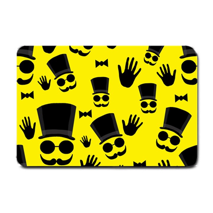 Gentlemen - Yellow pattern Small Doormat 