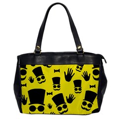 Gentlemen - Yellow Pattern Office Handbags by Valentinaart